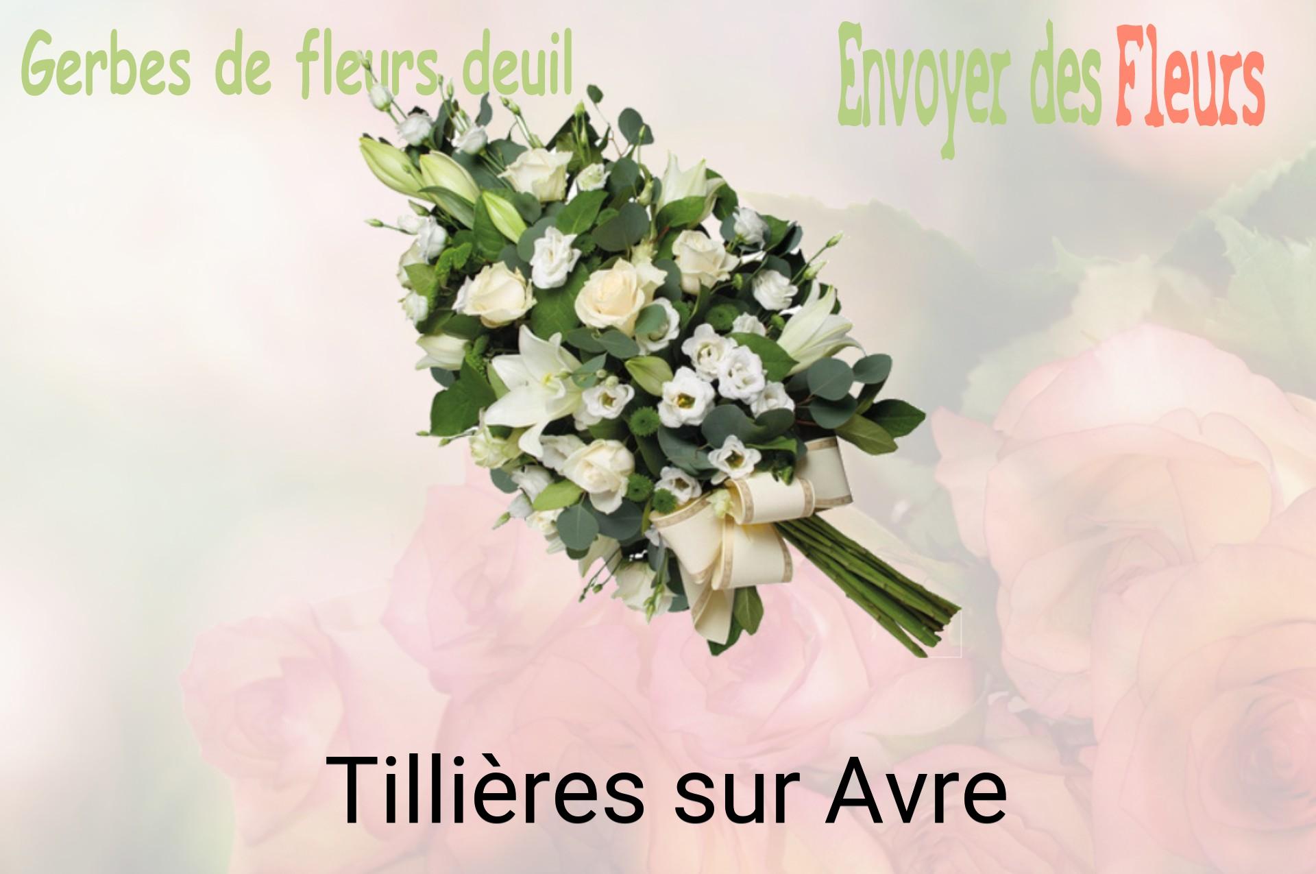Gerbe de fleurs de deuil livrée à Tillières-sur-Avre